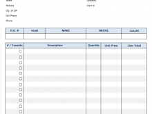 58 Printable Car Repair Invoice Template Pdf Photo for Car Repair Invoice Template Pdf