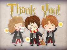 58 The Best Harry Potter Thank You Card Template Layouts for Harry Potter Thank You Card Template