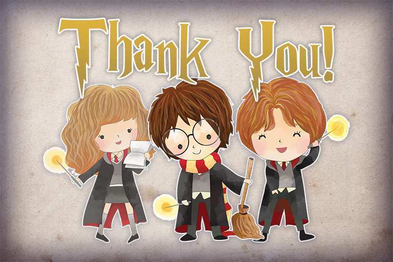 Harry Potter Thank You Card Template Cards Design Templates