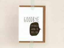 Farewell Card Template A4