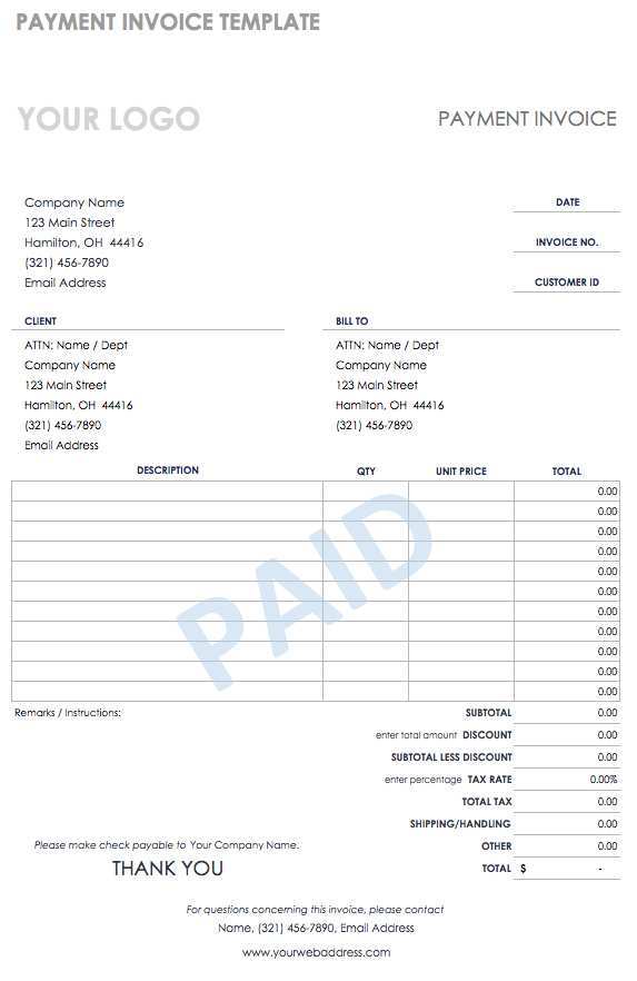 South African Invoice Template