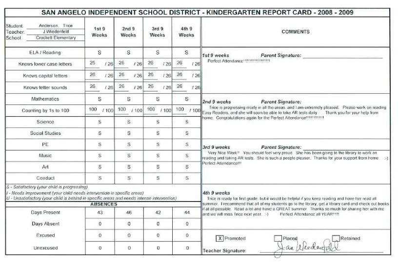 School Report Card Deped Template