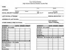 59 Adding High School Course Planner Template Photo by High School Course Planner Template
