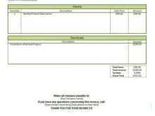 Labor And Materials Invoice Template