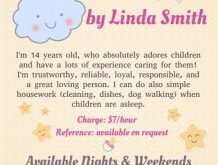 59 Best Babysitting Flyers Template Formating by Babysitting Flyers Template