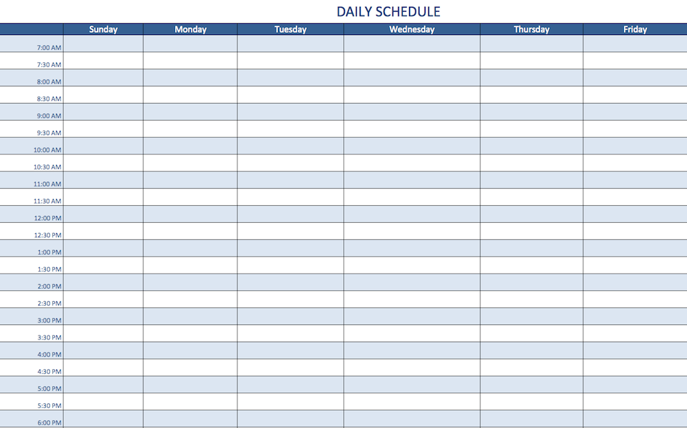 59 Blank Class Schedule Grid Template in Word with Class Schedule Grid Template