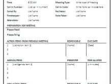 Free Meeting Agenda Template Word 2010