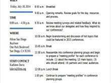59 Customize Our Free Conference Agenda Planning Template Formating with Conference Agenda Planning Template