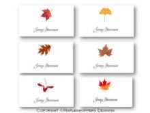 59 Customize Our Free Leaf Name Card Template For Free for Leaf Name Card Template