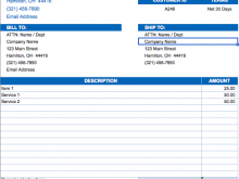 Blank Invoice Document Template