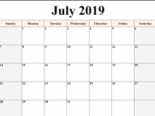 59 Online Daily Calendar Template July 2019 in Word for Daily Calendar Template July 2019