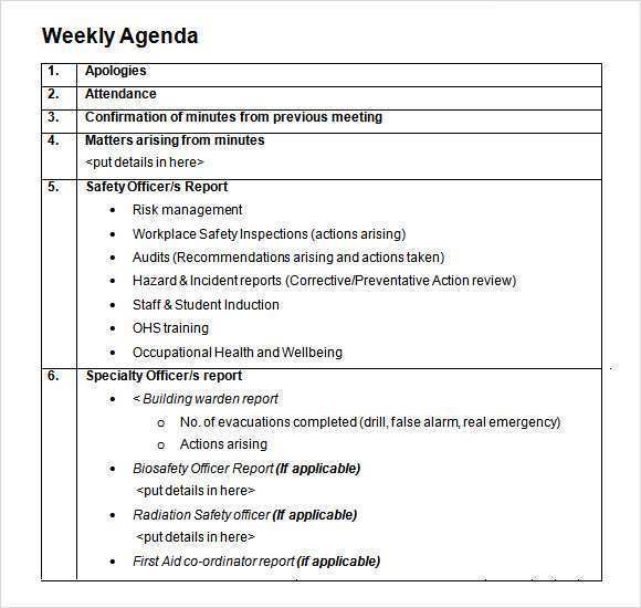 59 Printable Meeting Agenda Example Doc Photo with Meeting Agenda Example Doc