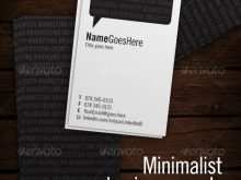 59 Report Minimalist Name Card Template in Photoshop for Minimalist Name Card Template