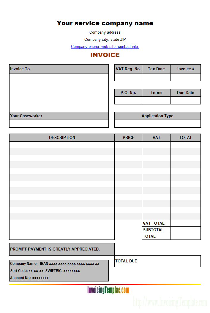 59 Standard No Vat Invoice Template in Word by No Vat Invoice Template