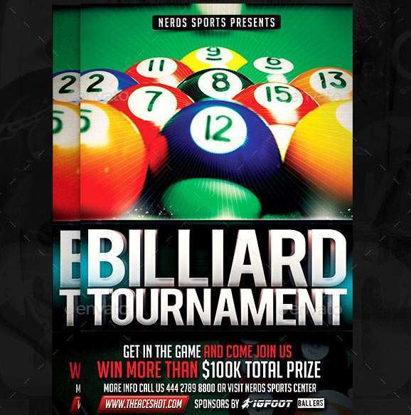 59 The Best Free Pool Tournament Flyer Template Now by Free Pool Tournament Flyer Template