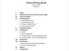 59 The Best Meeting Agenda Template Business Now for Meeting Agenda Template Business