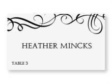 59 The Best Place Card Template In Microsoft Word Now with Place Card Template In Microsoft Word