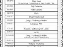 59 Visiting Kindergarten Class Schedule Template for Ms Word with Kindergarten Class Schedule Template