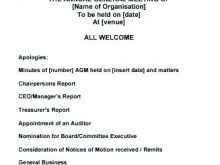 60 Adding Sports Club Agm Agenda Template Now by Sports Club Agm Agenda Template