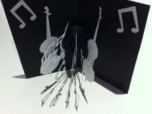 60 Create Violin Pop Up Card Template Maker with Violin Pop Up Card Template
