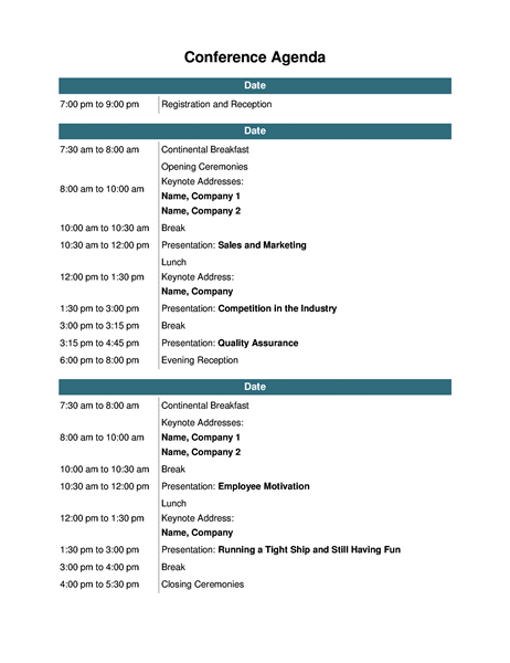 60 Creating Conference Agenda Template Powerpoint for Ms Word for Conference Agenda Template Powerpoint