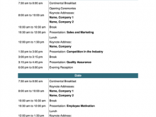 60 Customize Conference Agenda Template Free Formating by Conference Agenda Template Free