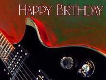 60 Customize Guitar Birthday Card Template in Photoshop by Guitar Birthday Card Template