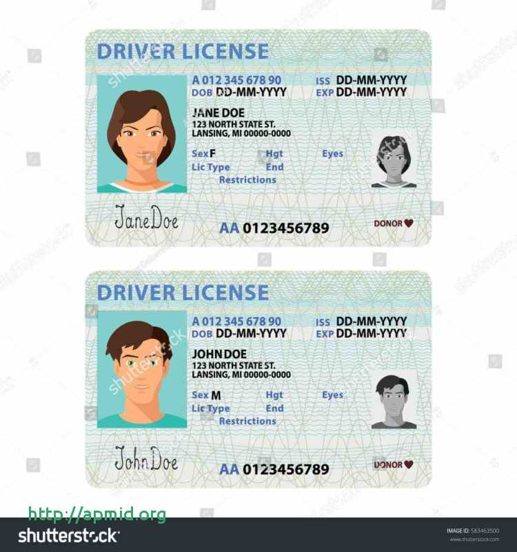 Blank Texas ID Card Template