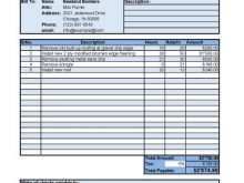 Hourly Service Invoice Template