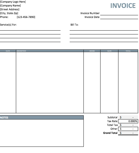 60 Free Blank Template Of Invoice Now for Blank Template Of Invoice