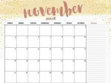60 Free Daily Calendar Template November 2018 With Stunning Design by Daily Calendar Template November 2018