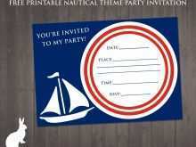 60 Free Printable Nautical Birthday Card Template With Stunning Design with Nautical Birthday Card Template