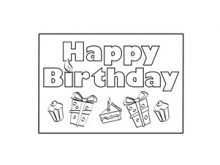 60 Happy Birthday Card Template Black And White for Happy Birthday Card Template Black And White