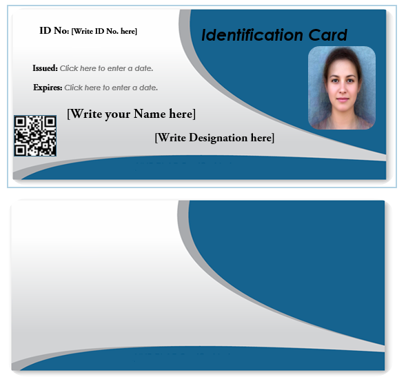 60 Horizontal Id Card Template Word by Horizontal Id Card Template Word