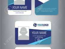 Id Card Template Blue