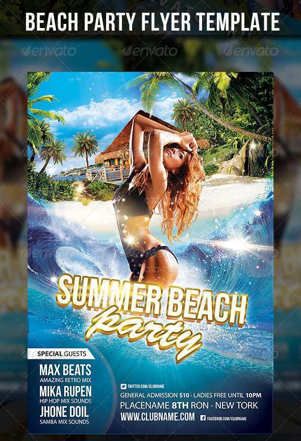 60 Printable Beach Flyer Template Free Download for Beach Flyer Template Free