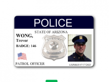 60 Printable Law Enforcement Id Card Template With Stunning Design by Law Enforcement Id Card Template