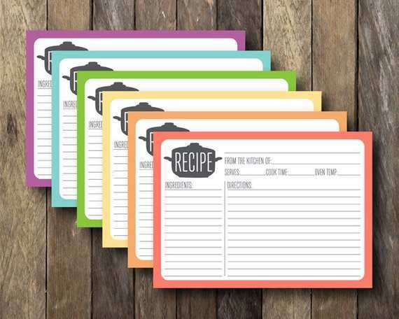 60 Report 5 X 7 Recipe Card Template PSD File with 5 X 7 Recipe Card Template