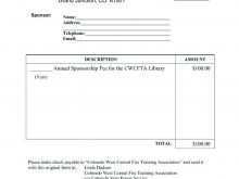 Personal Training Tax Invoice Template