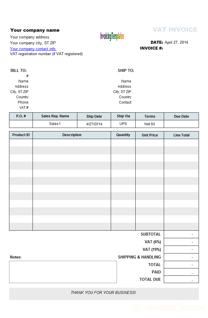 60 Visiting Vat Invoice Template Uk Excel in Word with Vat Invoice Template Uk Excel