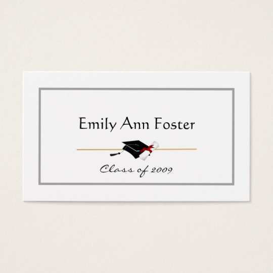 61 Adding Name Card Template For Graduation Announcements Now by Name Card Template For Graduation Announcements