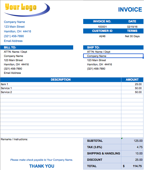 61 Best Basic Blank Invoice Template Maker by Basic Blank Invoice Template
