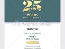 61 Creating 25Th Birthday Card Template Maker for 25Th Birthday Card Template
