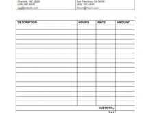 61 Creating Hourly Service Invoice Template Photo for Hourly Service Invoice Template