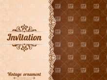 61 Creating Invitation Card Template Vintage PSD File with Invitation Card Template Vintage