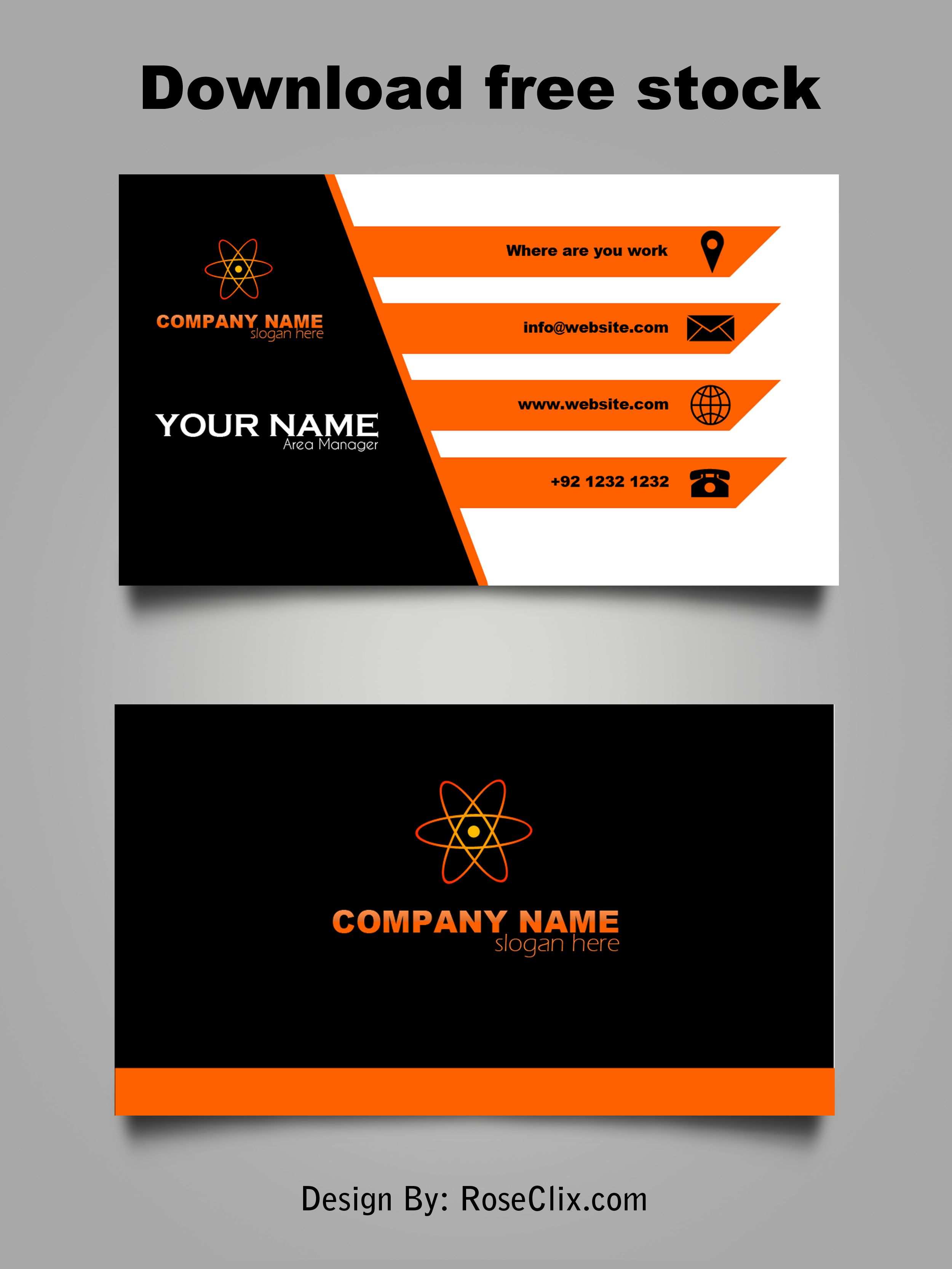 Business Card Template Free Download Cdr - Cards Design Templates Inside Free Bussiness Card Template