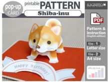 61 Customize Our Free Pop Up Card Patterns Shiba Inu in Word by Pop Up Card Patterns Shiba Inu