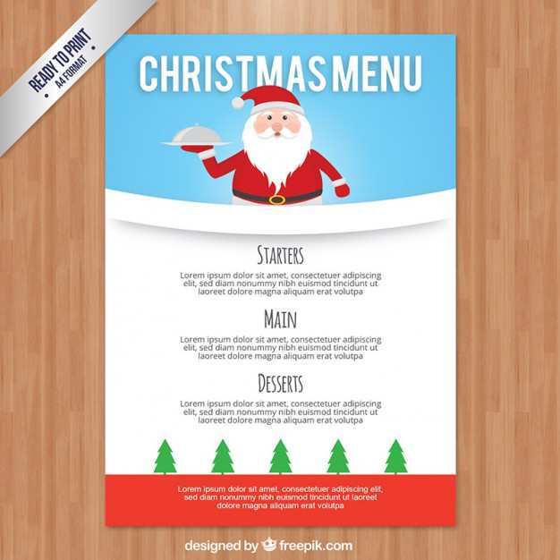 61 Format Christmas Menu Card Template Free With Stunning Design by Christmas Menu Card Template Free