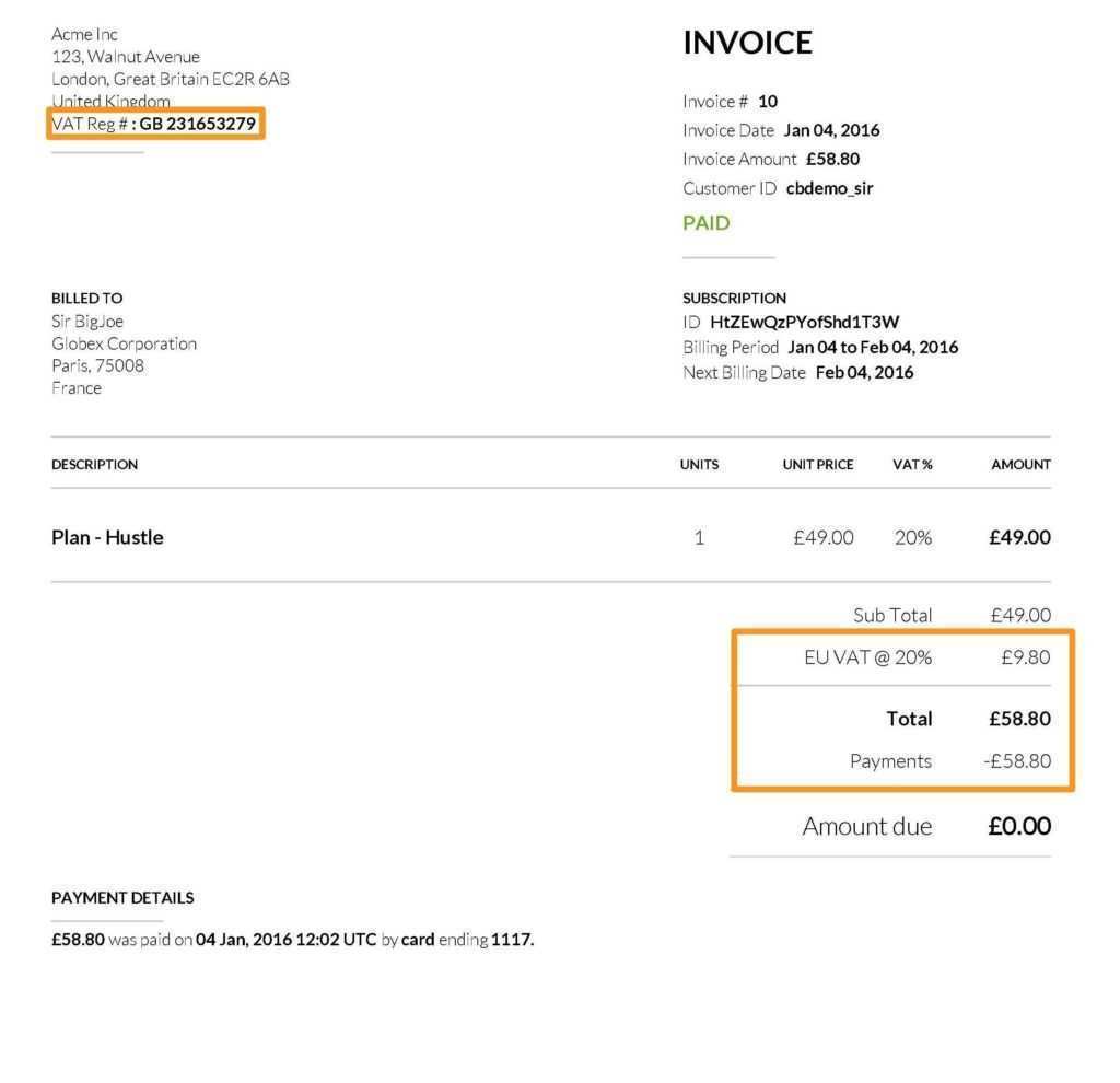 Vat Invoice Template Ireland Cards Design Templates