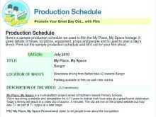 61 Free Printable Live Production Schedule Template Download by Live Production Schedule Template